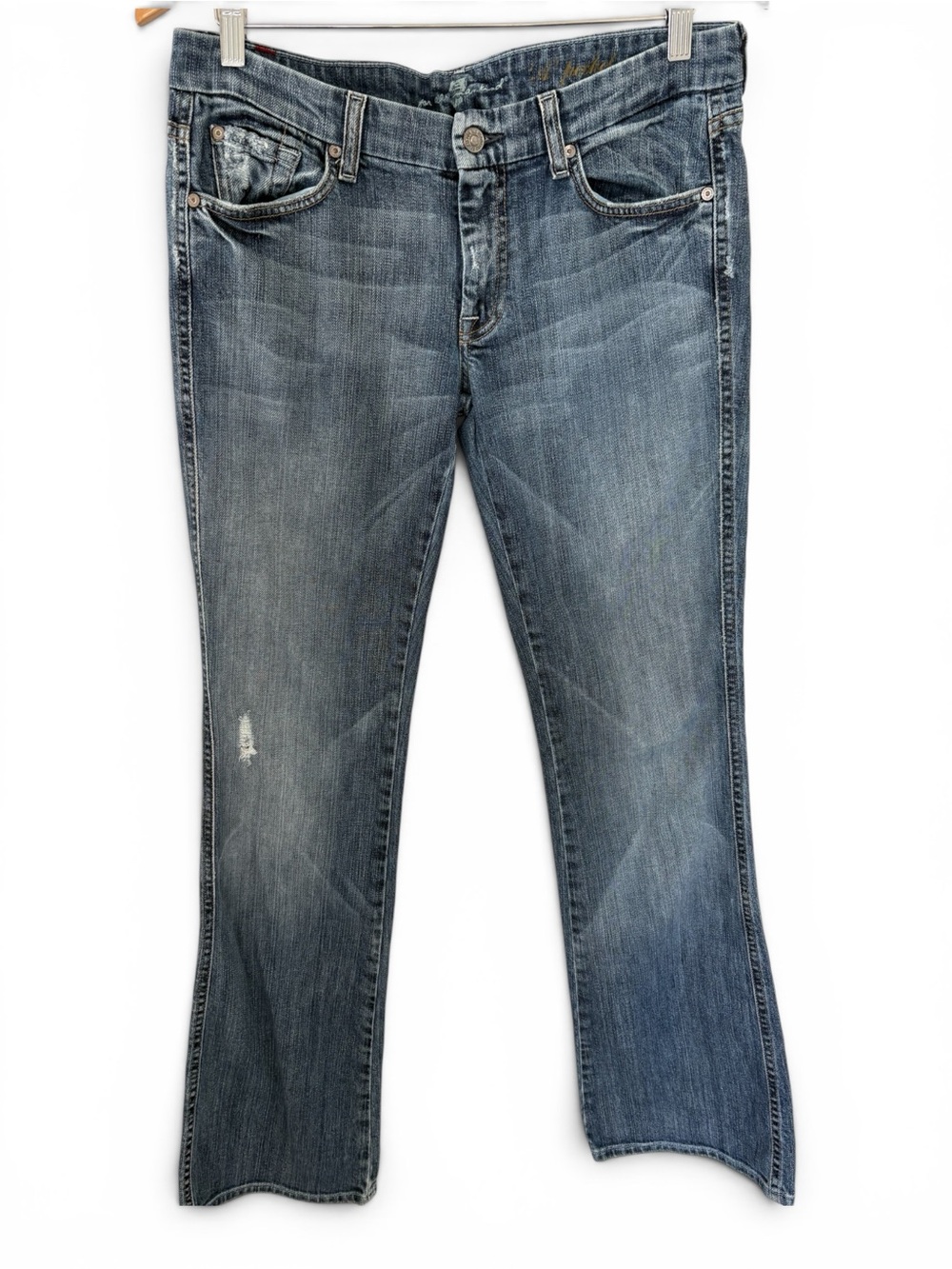 7 For All Mankind Blue Flare Jeans